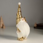 Сувенир полистоун "Дед Мороз в золотом колпаке, с ёлочкой" 11х9х25 см - Фото 2