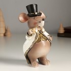 Фигурка полистоун «Мышонок в цилиндре и белом фраке», 8×8×16.5 см - Фото 2
