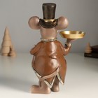 Подсвечник полистоун на 1 свечу «Мышонок в цилиндре и фраке», 17×10×23 см - Фото 3