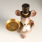 Подсвечник полистоун на 1 свечу «Мышонок в цилиндре и фраке», 17×10×23 см - Фото 5