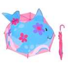 Зонт детский "Милая акула", механический, с плавником, с хвостом, r=36,5см, цвет розовый/голубой - Фото 1