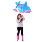 Зонт детский "Милая акула", механический, с плавником, с хвостом, r=36,5см, цвет розовый/голубой - Фото 2