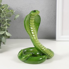 Сувенир полистоун лак "Зелёная кобра" 11,3х9,8х13,4 см