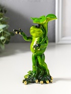 Фигурка полистоун лак «Лягушонок прячется от дождя», 8.5×5.8×14 см - Фото 4