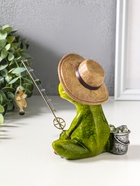 Фигурка полистоун лак «Лягушонок-рыбачок», 15.5×11.8×13.8 см - Фото 3