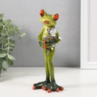 Фигурка полистоун лак «Лягуха с кошечкой», 7.5×6.2×17 см - Фото 2