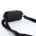 Сумка женская кросс-боди TEXTURA на молнии, 19×6×10.5 см, чёрная - Фото 4