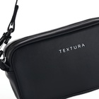 Сумка женская кросс-боди TEXTURA на молнии, 19×6×10.5 см, чёрная - Фото 5