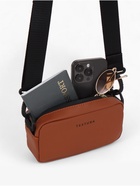 Сумка женская кросс-боди TEXTURA на молнии, 19×6×10.5 см, рыжая - Фото 12