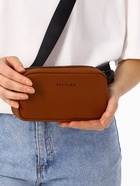 Сумка женская кросс-боди TEXTURA на молнии, 19×6×10.5 см, рыжая - Фото 13