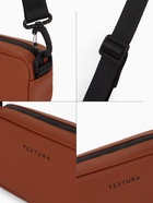 Сумка женская кросс-боди TEXTURA на молнии, 19×6×10.5 см, рыжая - Фото 4