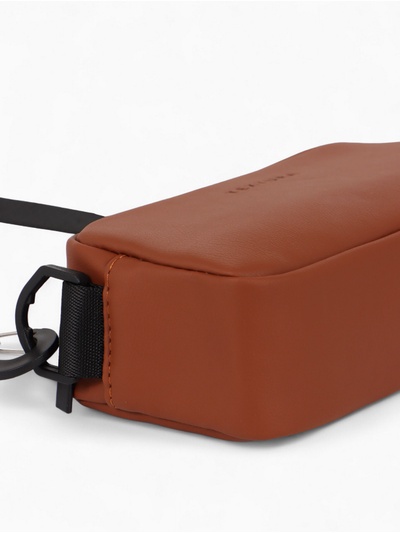 Сумка женская кросс-боди TEXTURA на молнии, 19×6×10.5 см, рыжая