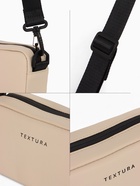 Сумка женская кросс-боди TEXTURA на молнии, 19×6×10.5 см, бежевая - Фото 4