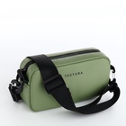 Сумка женская на молнии TEXTURA, маленький размер, оливковая - Фото 3