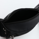 Поясная сумка на молнии, 30×8×13 см, чёрная - Фото 4