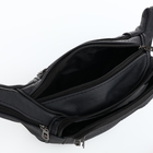 Поясная сумка на молнии, цвет чёрный - Фото 4