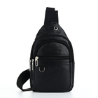 Сумка-слинг мужская, чёрная - Фото 2