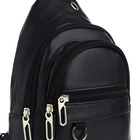 Сумка-слинг мужская, чёрная - Фото 3