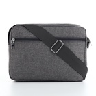 Сумка кросс-боди мужская на молнии, 2 наружных кармана, 27×10×20 см, серая - Фото 4
