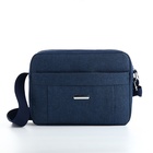 Сумка кросс-боди мужская на молнии, 2 наружных кармана, 27×10×20 см, синяя - Фото 3