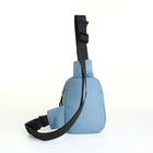 Сумка-слинг женская из текстиля, голубая - Фото 2