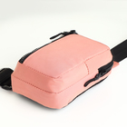 Сумка-слинг женская из текстиля, розовая - Фото 3