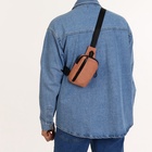 Сумка-слинг женская из текстиля, розовая - Фото 6