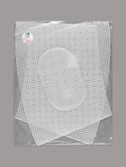 Канва-основа для вышивания корзины, пластиковая, 40.5×26.5×29 см, 20×12.5 см, белая - Фото 5