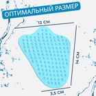 Массажёр - щётка, антицеллюлитный, 14 × 12 × 3,5 см, цвет голубой - Фото 3