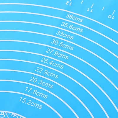 Коврик для выпечки и раскатки теста с разметкой Доляна «Эрме», силикон, 65.5×45 см, синий