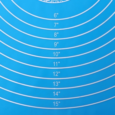 Коврик для выпечки и раскатки теста с разметкой Доляна «Эрме», силикон, 65.5×45 см, синий