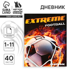 Дневник школьный для 1-11 класса, в интегральной обложке, 40 л. Extreme football - Фото 1