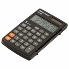 Калькулятор карманный BRAUBERG PK-865-BK, 8-разрядный, 120 x 75 мм, двойное питание, чёрный - фото 51610481