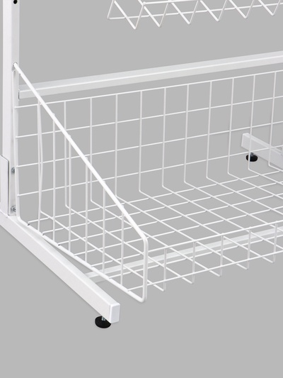 Стойка прикассовая 190×64.5×55, 3 корзины, 3 гребёнки, белая