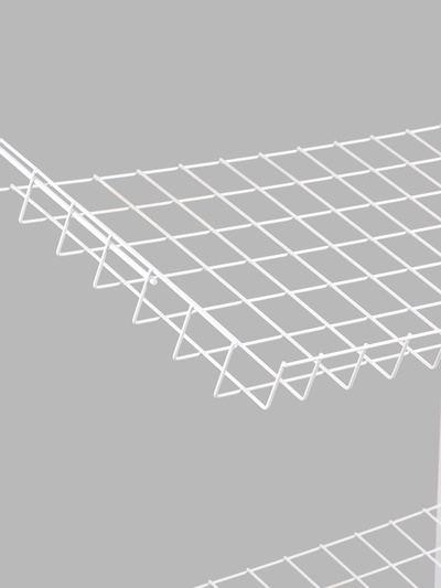 Стойка прикассовая 190×64.5×55, 3 корзины, 3 гребёнки, белая