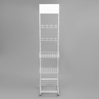 Стойка прикассовая 205×45×55, 3 корзины, 2 гребёнки, цвет белый - Фото 5
