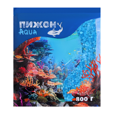 Мраморная крошка «Пижон Аква», фр. 3-5 мм, голубой, 800 г