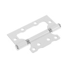 Петля-бабочка 100х74х2 мм, покрытие полимер белый, 20 шт (комплект 100 шт) - фото 25289435