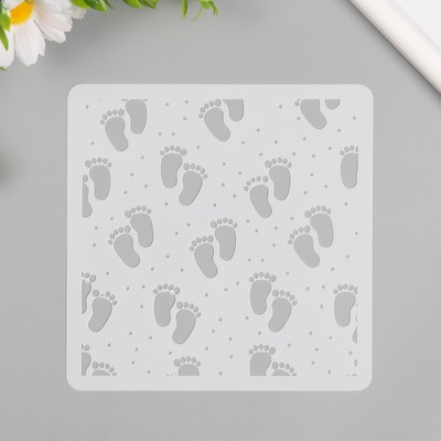 Трафарет пластик «Детские ножки», 15×15 см