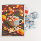 Алмазная мозаика на новый год с частичным заполнением на холсте «Чашка кофе», 15 х 21 см, новогодний набор для творчества - Фото 2
