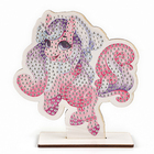 Алмазная мозаика на новый год для детей на деревянной фигурке «Единорожка», 10×10 см, набор для творчества - Фото 4