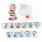 Алмазная мозаика на новый год для детей на деревянной фигурке «Милая девочка», 8×15 см, набор для творчества - Фото 3