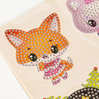 Алмазная мозаика - стикер на новый год для детей с частичным заполнением «Милые зверюшки», набор для творчества - Фото 5