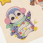 Алмазная мозаика - стикер на новый год для детей с частичным заполнением «Волшебные зверята!», набор для творчества - Фото 5