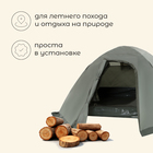 Палатка туристическая 3-местная maclay VALDAI 3, 255×180×120 см, трекинговая, двухслойная, с тамбуром, зелёная - Фото 2