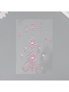 Наклейка пластик стразы "Цветочный браслет" МИКС 12х20,3 см - фото 809232888