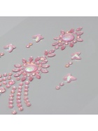 Наклейка пластик стразы "Цветочный браслет" МИКС 12х20,3 см - фото 809232889