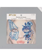 Наклейка - стразы на лицо «Крыло бабочки и цветы», 16×17 см - Фото 3