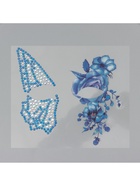 Наклейка - стразы на лицо «Крыло бабочки и цветы», 16×17 см - Фото 4