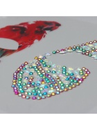 Наклейка - стразы на лицо «Крыло бабочки и попугай», 16×17 см - Фото 5